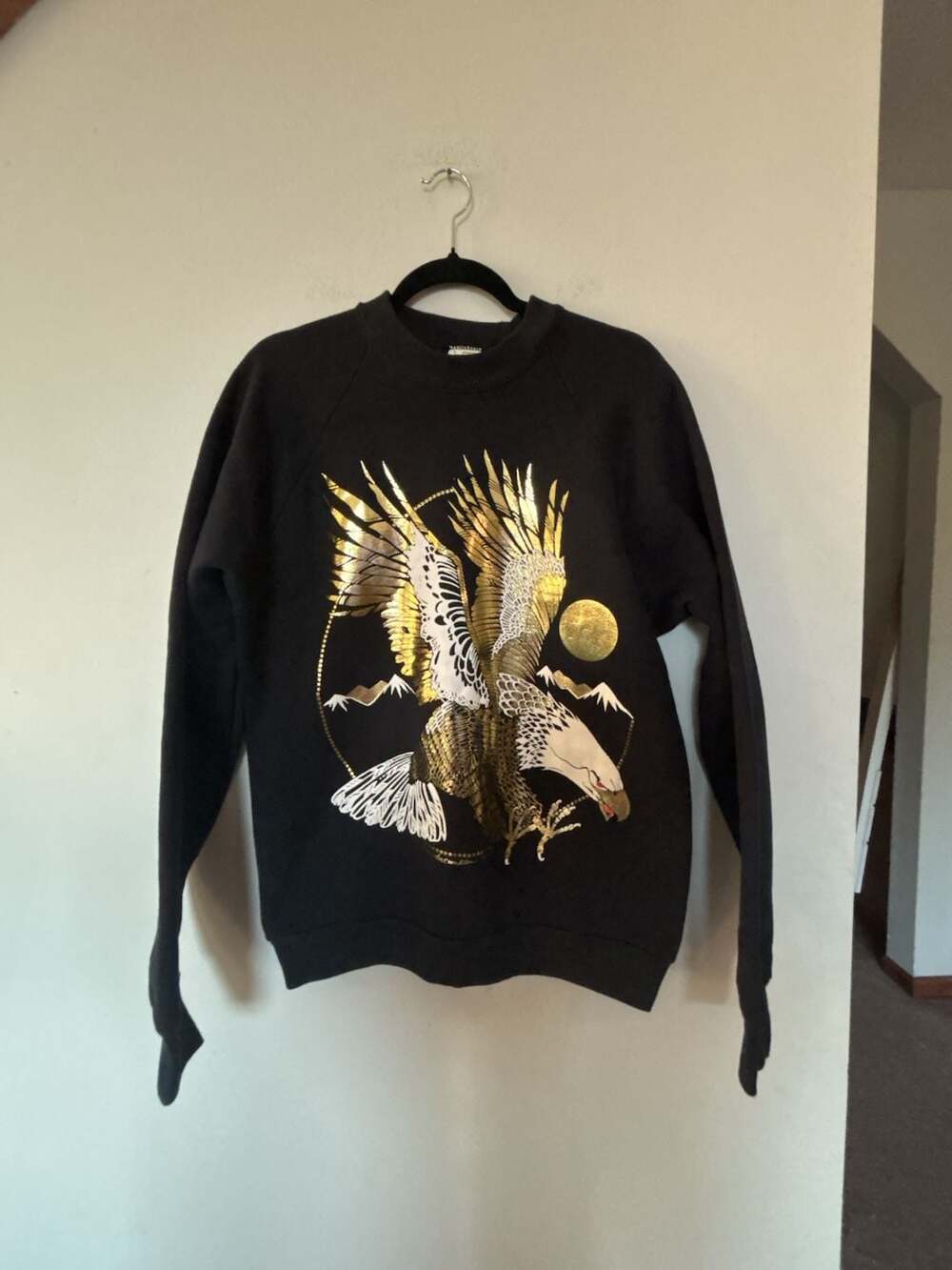 Vintage 1989 Robert Walton Eagle Graphic Crewneck Sweatshirt